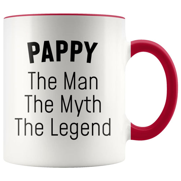Pappy Gifts Pappy The Man The Myth The Legend Pappy Christmas Birthday Father’s Day Coffee Mug $14.99 | Red Drinkware