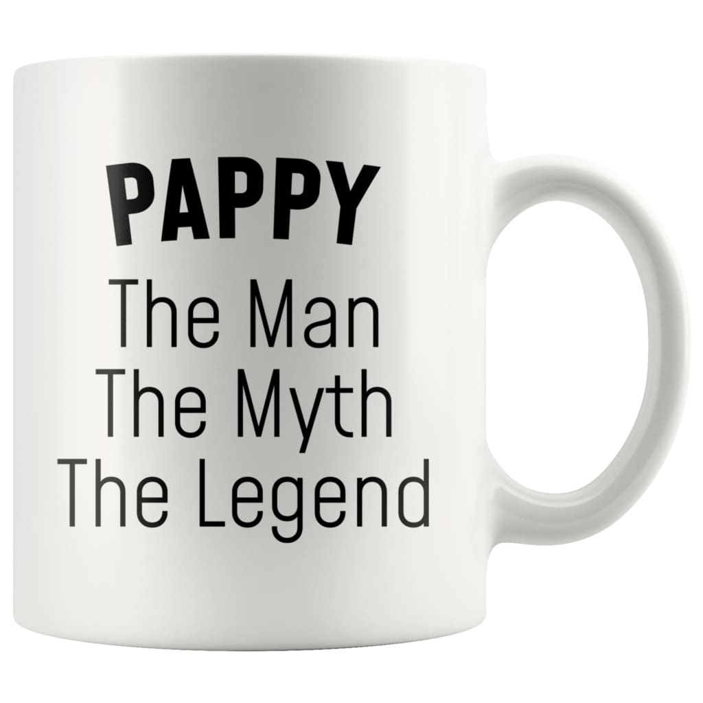 Pappy Gifts Pappy The Man The Myth The Legend Pappy Christmas Birthday Father’s Day Coffee Mug $14.99 | White Drinkware