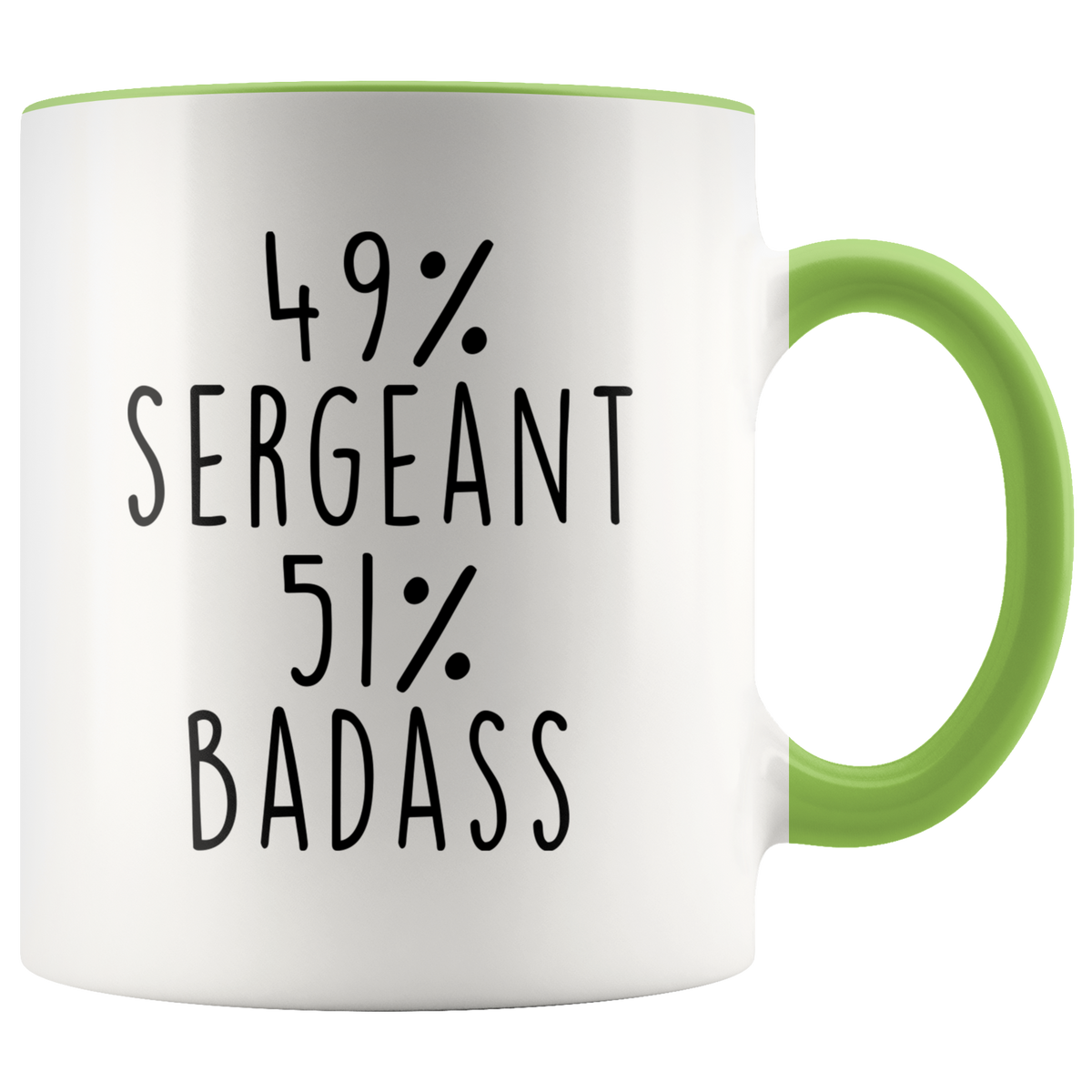 Sergeant Gifts Police Sgt Coffee Cup 49% Sergeant 51% Badass Funny Sergeant Mug — photo 3
