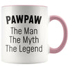 Pawpaw Gifts Pawpaw The Man The Myth The Legend Pawpaw Christmas Birthday Father’s Day Coffee Mug $14.99 | Pink Drinkware