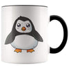 Penguin Lover Gift - Penguin Coffee Mug - Black - Custom Made Drinkware