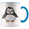 Penguin Lover Gift - Penguin Coffee Mug - Blue - Custom Made Drinkware