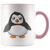 Penguin Lover Gift - Penguin Coffee Mug - Pink - Custom Made Drinkware
