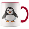 Penguin Lover Gift - Penguin Coffee Mug - Red - Custom Made Drinkware