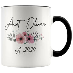 Load image into Gallery viewer, Personalized Aunt Est 2020 Mug New Aunt Pregnancy Announcement Gift Coffee Mug 11oz