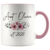 Personalized Aunt Est 2020 Mug New Aunt Pregnancy Announcement Gift Coffee Mug 11oz $14.99 | Pink Drinkware