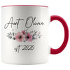 Personalized Aunt Est 2020 Mug New Aunt Pregnancy Announcement Gift Coffee Mug 11oz $14.99 | Red Drinkware