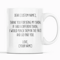 Personalized Baba Gifts | Custom Name Mug | Gifts for Baba | Thank You For Being My Baba Coffee Mug 11oz or 15oz $19.99 | 11oz Mug Drinkware