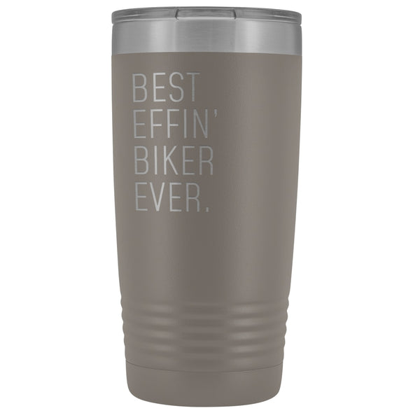 Personalized Biking Gift: Best Effin Biker Ever. Insulated Tumbler 20oz $29.99 | Pewter Tumblers