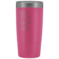 Load image into Gallery viewer, Personalized Biking Gift: Best Effin&amp;#39; Biker Ever. Insulated Tumbler 20oz