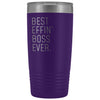 Personalized Boss Gift: Best Effin Boss Ever. Insulated Tumbler 20oz $29.99 | Purple Tumblers
