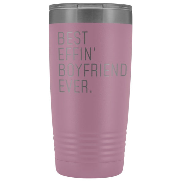 Personalized Boyfriend Gift: Best Effin Boyfriend Ever. Insulated Tumbler 20oz $29.99 | Light Purple Tumblers