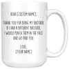 Personalized Brother Gifts | Custom Name Mug | Funny Gifts for Brother | Thank You For Being My Brother Coffee Mug 11oz or 15oz $24.99 |