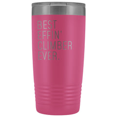 Load image into Gallery viewer, Personalized Climbing Gift: Best Effin&amp;#39; Climber Ever. Insulated Tumbler 20oz