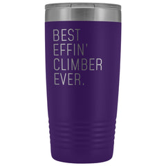 Load image into Gallery viewer, Personalized Climbing Gift: Best Effin&amp;#39; Climber Ever. Insulated Tumbler 20oz