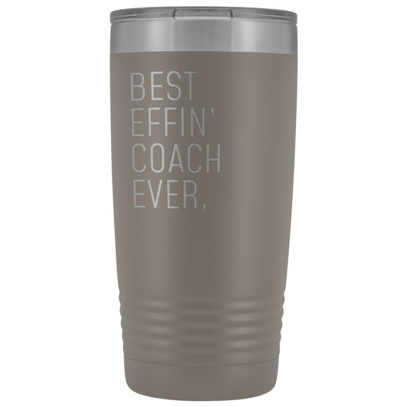 Personalized Coach Gift: Best Effin Coach Ever. Insulated Tumbler 20oz $29.99 | Pewter Tumblers