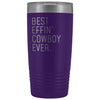 Personalized Cowboy Gift: Best Effin Cowboy Ever. Insulated Tumbler 20oz $29.99 | Purple Tumblers