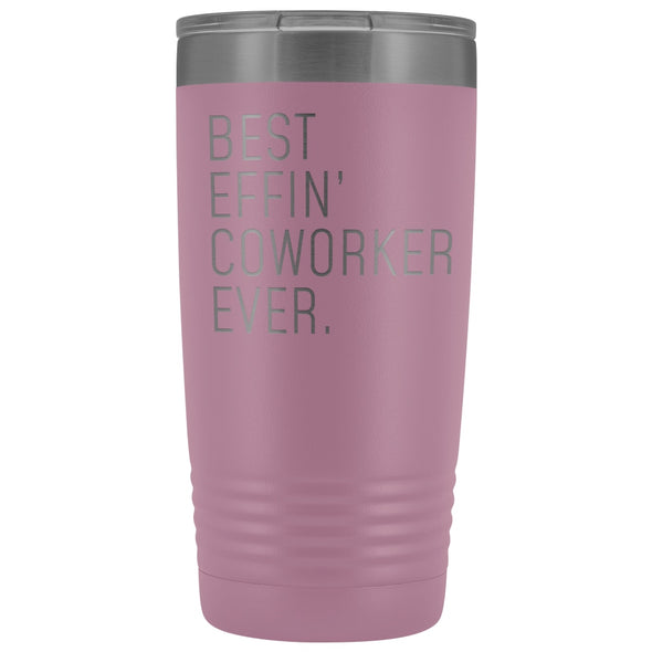 Personalized Coworker Gift: Best Effin Coworker Ever. Insulated Tumbler 20oz $29.99 | Light Purple Tumblers