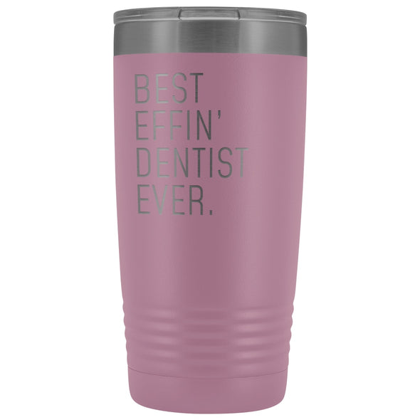 Personalized Dentist Gift: Best Effin Dentist Ever. Insulated Tumbler 20oz $29.99 | Light Purple Tumblers