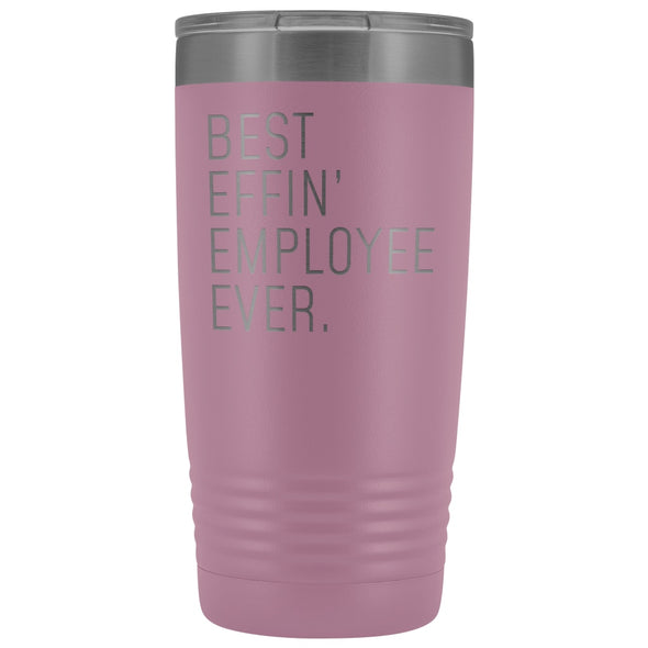 Personalized Employee Gift: Best Effin Employee Ever. Insulated Tumbler 20oz $29.99 | Light Purple Tumblers
