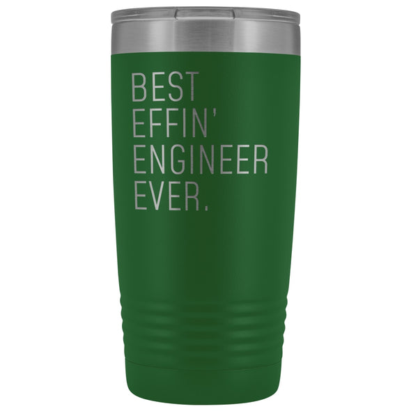 Personalized Engineer Gift: Best Effin Engineer Ever. Insulated Tumbler 20oz $29.99 | Green Tumblers