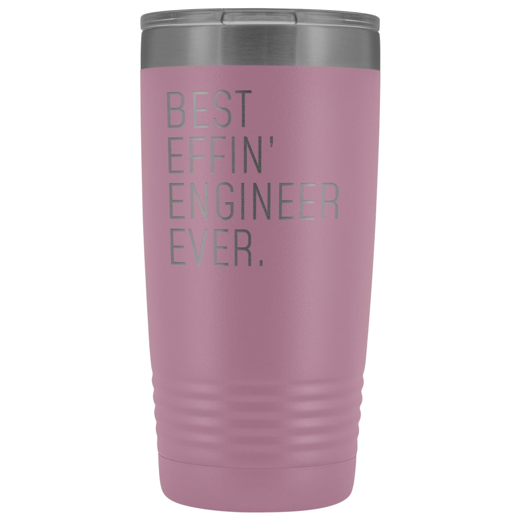 Personalized Engineer Gift: Best Effin Engineer Ever. Insulated Tumbler 20oz $29.99 | Light Purple Tumblers
