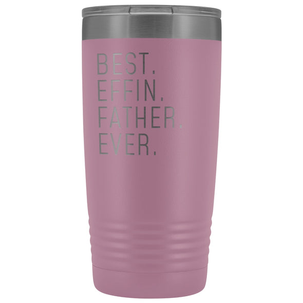 Personalized Father Gift: Best Effin Father Ever. Insulated Tumbler 20oz $29.99 | Light Purple Tumblers