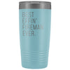 Personalized Fireman Gift: Best Effin Fireman Ever. Insulated Tumbler 20oz $29.99 | Light Blue Tumblers