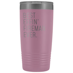 Load image into Gallery viewer, Personalized Fireman Gift: Best Effin&amp;#39; Fireman Ever. Insulated Tumbler 20oz