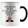 Personalized Funny Boss Gifts Donald Trump Parody Gag Gifts for Boss Coffee Mug $19.99 | Black Drinkware
