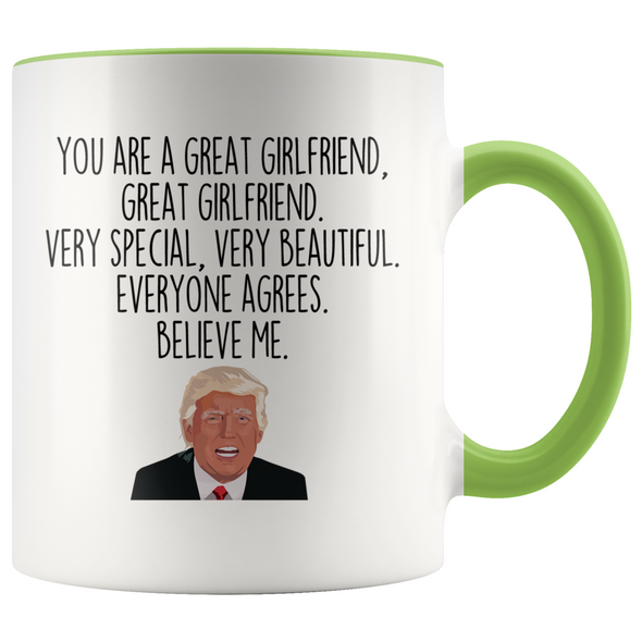 Personalized Funny Girlfriend Gifts Donald Trump Parody Gag Gifts for Girlfriend Coffee Mug $19.99 | Green Drinkware