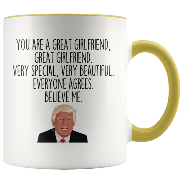 Personalized Funny Girlfriend Gifts Donald Trump Parody Gag Gifts for Girlfriend Coffee Mug $19.99 | Yellow Drinkware