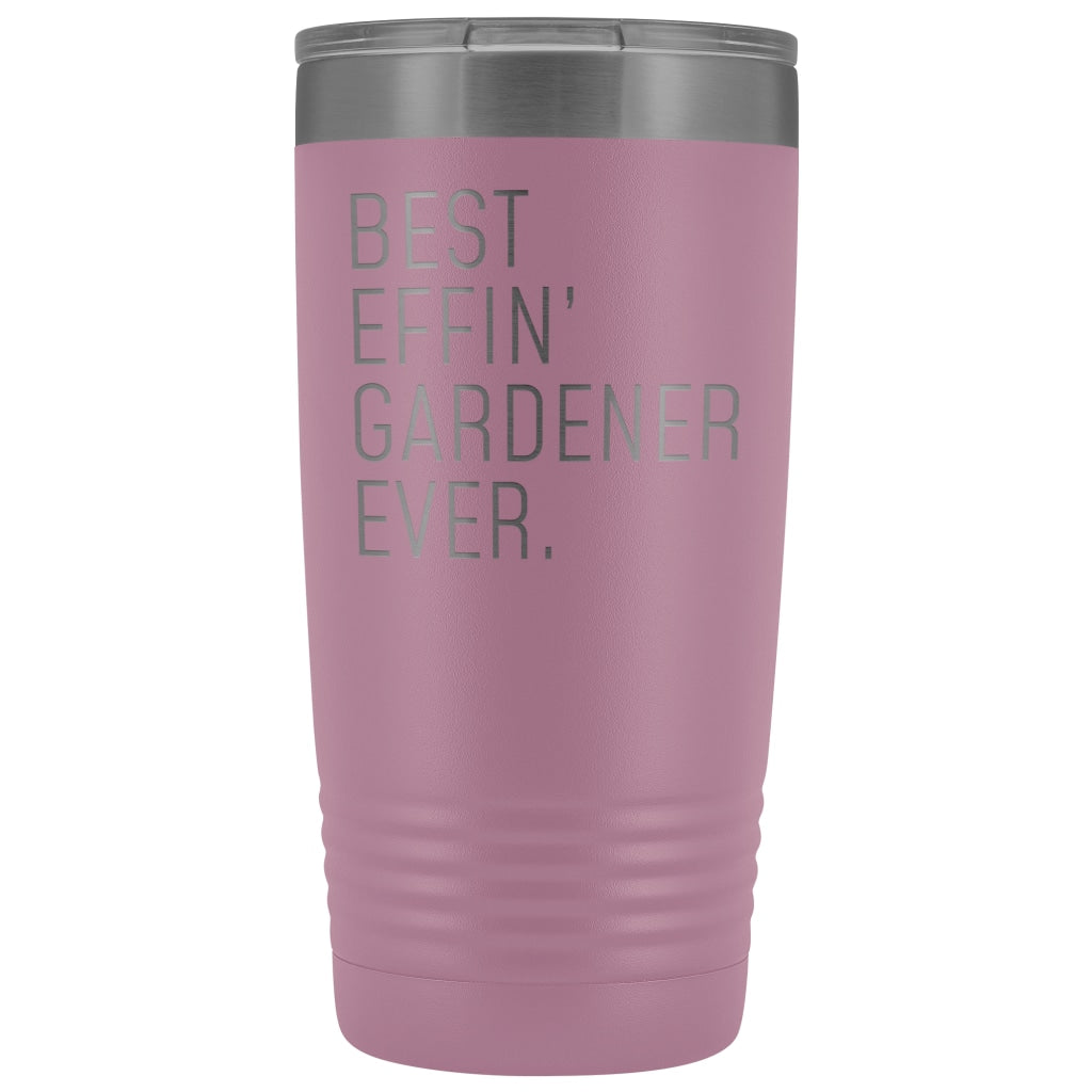 Personalized Gardening Gift: Best Effin Gardener Ever. Insulated Tumbler 20oz $29.99 | Light Purple Tumblers