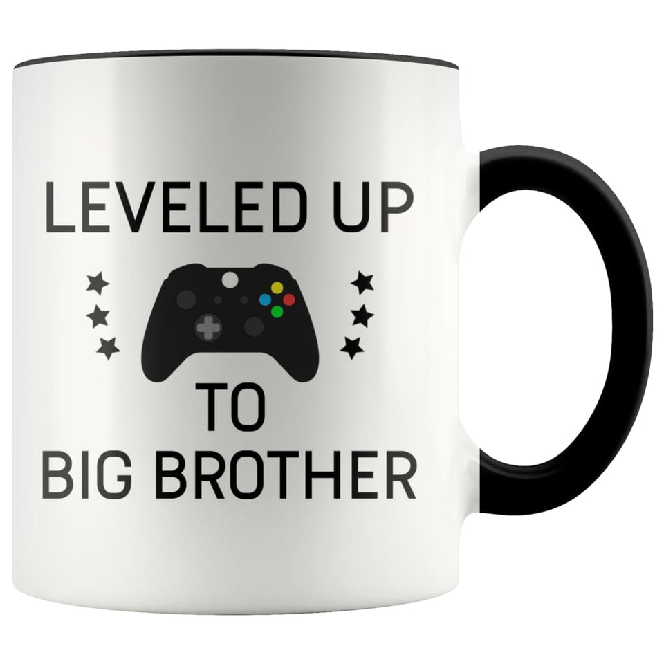 Personalized Gift for New Big Brother: Leveled Up To Big Brother Mug