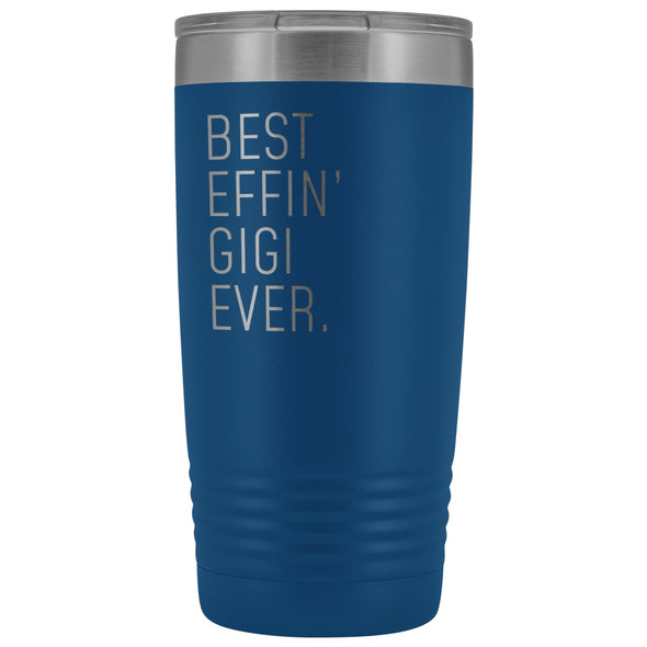 Personalized Gigi Gift: Best Effin Gigi Ever. Insulated Tumbler 20oz $29.99 | Blue Tumblers