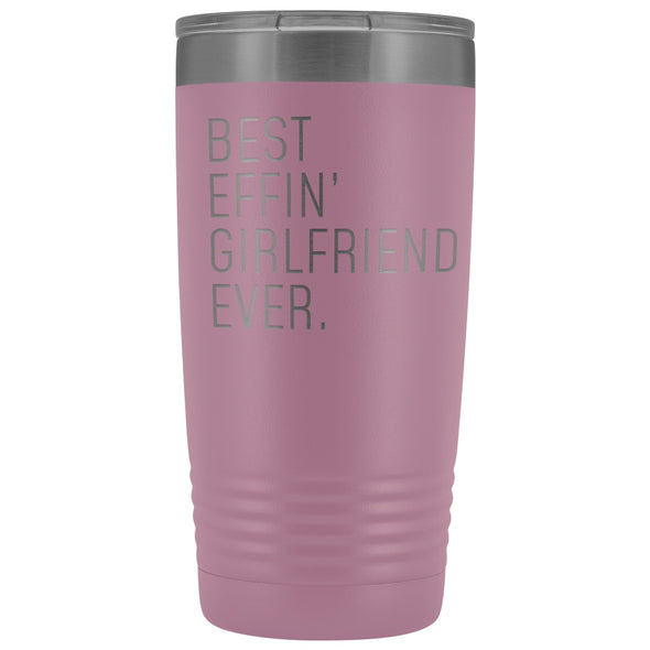 Personalized Girlfriend Gift: Best Effin Girlfriend Ever. Insulated Tumbler 20oz $29.99 | Light Purple Tumblers