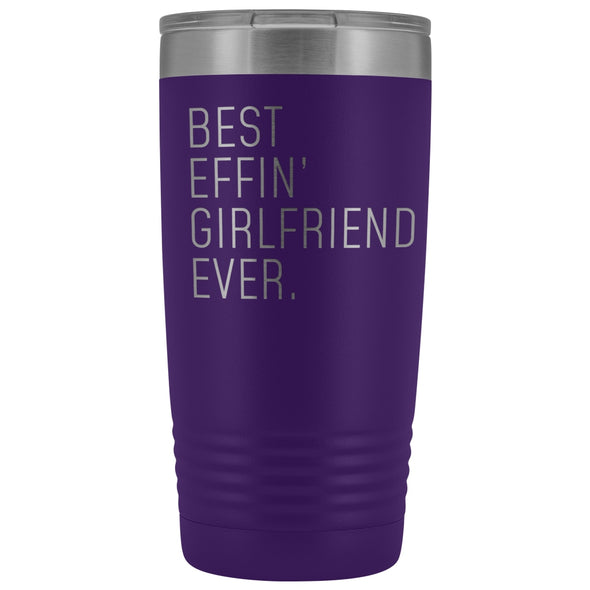 Personalized Girlfriend Gift: Best Effin Girlfriend Ever. Insulated Tumbler 20oz $29.99 | Purple Tumblers