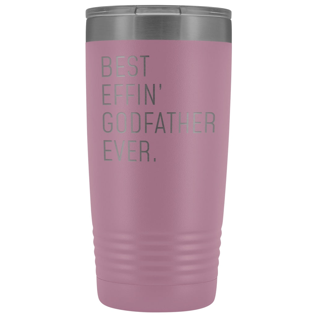 Personalized Godfather Gift: Best Effin Godfather Ever. Insulated Tumbler 20oz $29.99 | Light Purple Tumblers