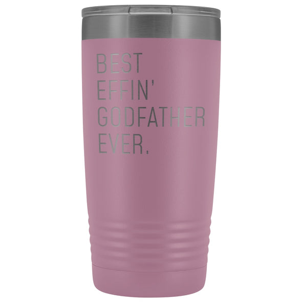 Personalized Godfather Gift: Best Effin Godfather Ever. Insulated Tumbler 20oz $29.99 | Light Purple Tumblers