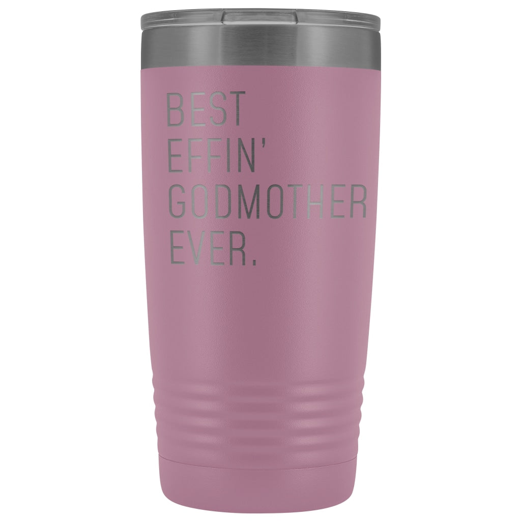 Personalized Godmother Gift: Best Effin Godmother Ever. Insulated Tumbler 20oz $29.99 | Light Purple Tumblers