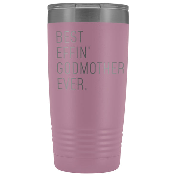 Personalized Godmother Gift: Best Effin Godmother Ever. Insulated Tumbler 20oz $29.99 | Light Purple Tumblers
