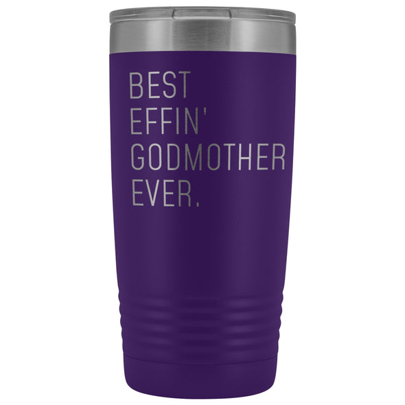 Personalized Godmother Gift: Best Effin Godmother Ever. Insulated Tumbler 20oz $29.99 | Purple Tumblers