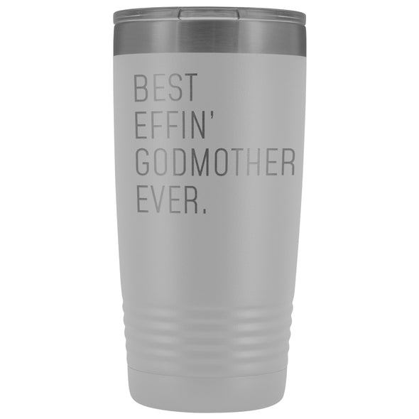 Personalized Godmother Gift: Best Effin Godmother Ever. Insulated Tumbler 20oz $29.99 | White Tumblers
