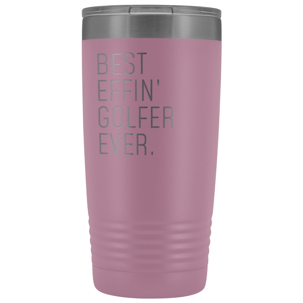 Personalized Golfing Gift: Best Effin Golfer Ever. Insulated Tumbler 20oz $29.99 | Light Purple Tumblers