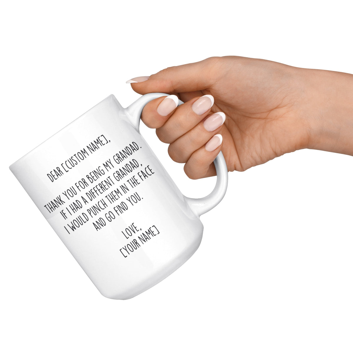 Personalized Grandad Gifts | Custom Name Mug | Funny Gifts for Grandad | Thank You For Being My Grandad Coffee Mug 11oz or 15oz $19.99 |