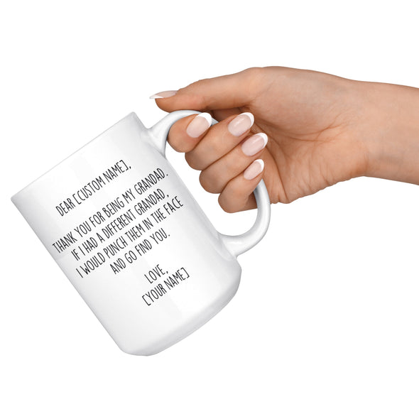 Personalized Grandad Gifts | Custom Name Mug | Funny Gifts for Grandad | Thank You For Being My Grandad Coffee Mug 11oz or 15oz $19.99 |
