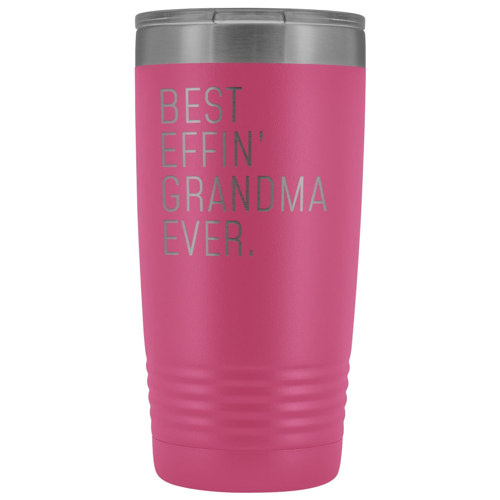 Personalized Grandma Gift: Best Effin Grandma Ever. Insulated Tumbler 20oz $29.99 | Pink Tumblers
