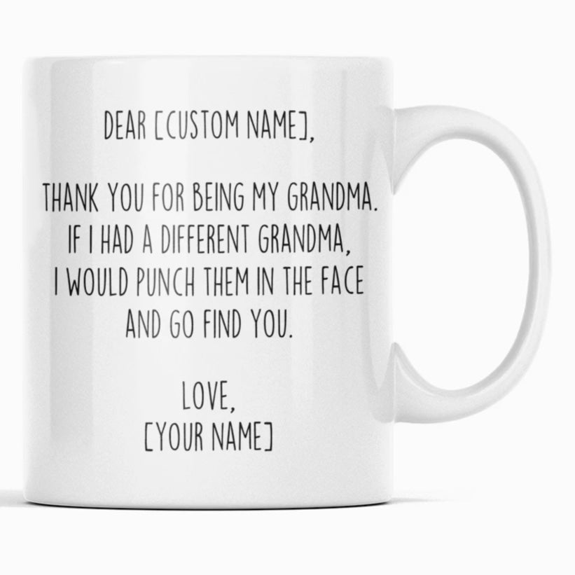 Grandma mug, Personalized mug with names, Grandmother gifts