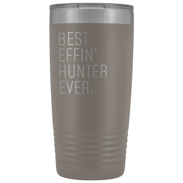 Personalized Hunting Gift: Best Effin Hunter Ever. Insulated Tumbler 20oz $29.99 | Pewter Tumblers