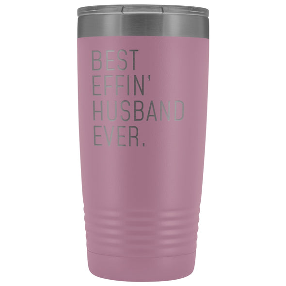 Personalized Husband Gift: Best Effin Husband Ever. Insulated Tumbler 20oz $29.99 | Light Purple Tumblers